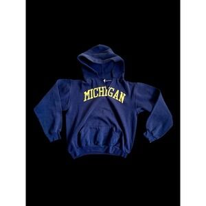 Vintage 70's Russell Athletic Michigan Wolverines Hoodie Sweatshirt Medium USA